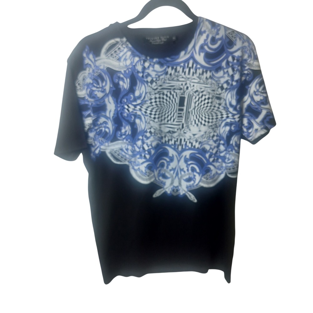 Philipp Plein‎ Money Night Club T-Shirt Black Blue Baroque Graphic Print XL Mens